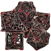 Cthulhu’s Gaze Copper Hollow Dice Set – Bloodstain, Antique Gold & Aged Red Copper